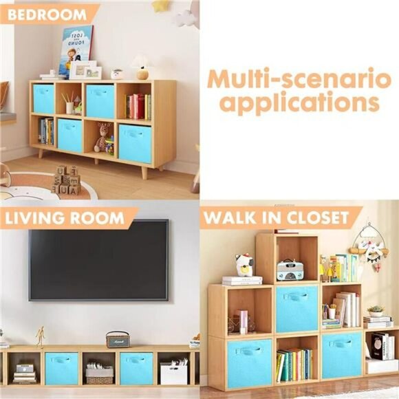 Storage Bins Foldable Fabric Storage Cubes And Cloth Storage Organizer Drawer - Picture 6 of 7